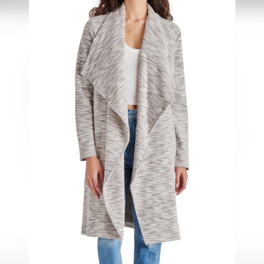 *1 Left!* NWT STEVE MADDEN | Duster Coat in Heathered Grey XS/S - Picture 3 of 12